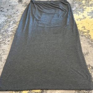 Solid Gray Maxi Skirt XL